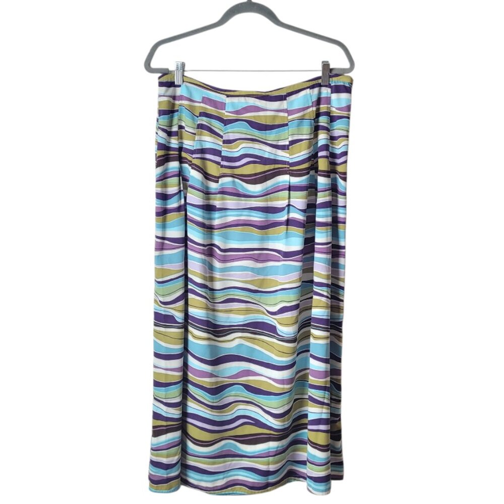 Judith Hart Plus Size Colorful Pleated Skirt